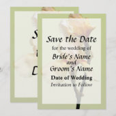 Peach Colored Irises Save the Date (Vorne/Hinten)