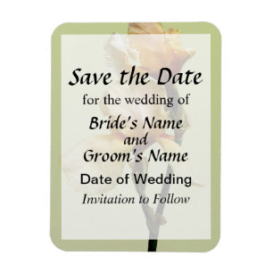 Peach Colored Irises Save the Date Magnet