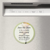Peach Colored Irises Save the Date Magnet (In Situ (Geschirrspüler))