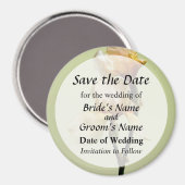 Peach Colored Irises Save the Date Magnet (Vorderseite/Rückseite)