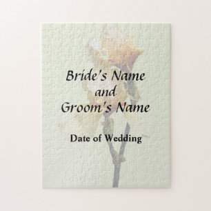 Peach Colored Irises Wedding Products Puzzle