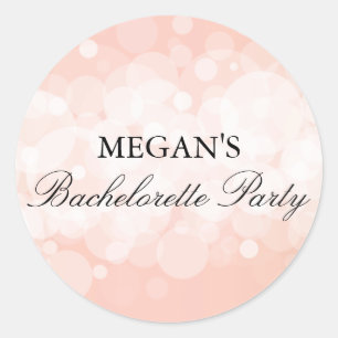 Peach Confetti Junggeselinnen-Abschied Sticker
