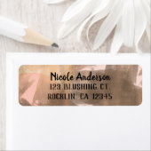 Peach & Copper Bronze Chic Modernes Monogramm Gold (Insitu)