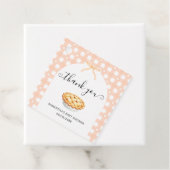 Peach Coquette Pie Baby Shower Thank You Geschenkanhänger (Beispiel)