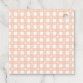 Peach Coquette Pie Baby Shower Thank You Geschenkanhänger (Rückseite)