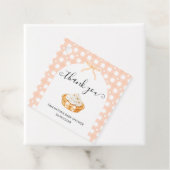 Peach Coquette Pumpkin Pie Baby Shower Thank You Geschenkanhänger (Beispiel)