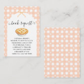Peach Coquette Pumpkin Pie Book Request Begleitkarte (Vorne/Hinten)