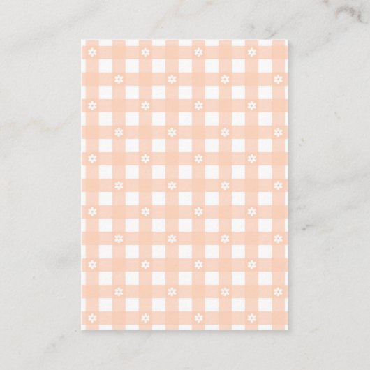 Peach Coquette Pumpkin Pie Book Request Begleitkarte (Rückseite)