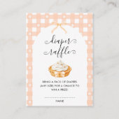 Peach Coquette Pumpkin Pie Diaper Raffle Begleitkarte (Vorderseite)