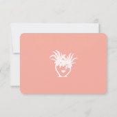 Peach Coral Beach Hochzeit in Urlaubsort UAWG Einladung (Rückseite)