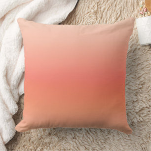 Peach & Coral Gradient Kunst Kissen
