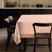 Peach Coral Gray Kariert Tablecloth für gemütliche Tischdecke