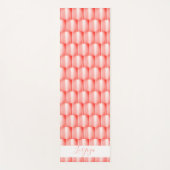Peach Coral Metallic Abstrakt Elegante Yogamatte (Vorderseite)