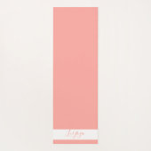 Peach Coral Metallic Abstrakt Elegante Yogamatte (Rückseite)