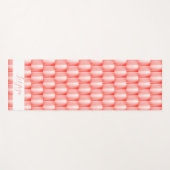 Peach Coral Metallic Abstrakt Elegante Yogamatte (Vorderseite (Horizontal))