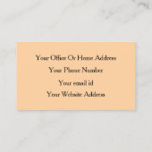 Peach Coral Orange Haar Makeup Artist Beruflich Visitenkarte (Rückseite)