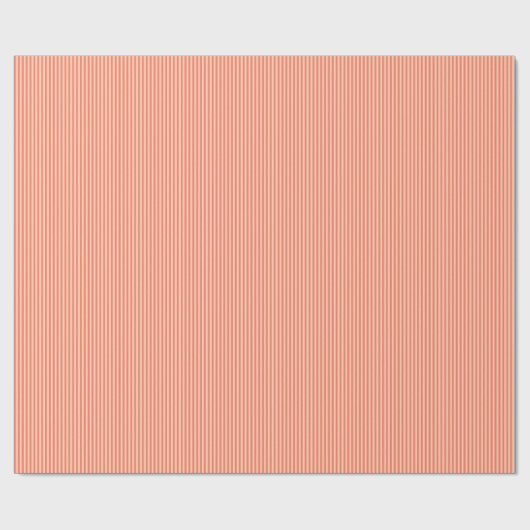 Peach Coral Orange Modern Stripe Pattern Simple Geschenkpapier (Flach)