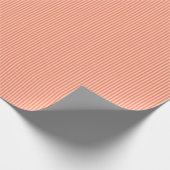 Peach Coral Orange Modern Stripe Pattern Simple Geschenkpapier (Ecke)