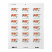 Peach Coral Peonies Florals Rücksendeadresse Adressaufkleber (Vorne)