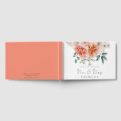 Peach Coral Peonies Florals wünscht neue Frau Gästebuch (Voll)