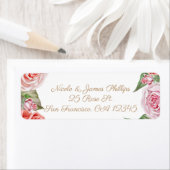 Peach Coral Pink Roses Grüne Blätter Hochzeit (Insitu)