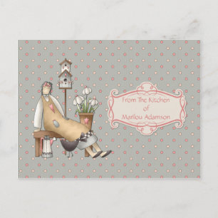 Peach Country Kitchen Weinkarte Postkarte