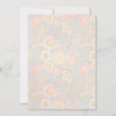 Peach Cream and Blush Spring Gold Script Hochzeit Einladung (Rückseite)