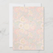 Peach Cream and Blush Spring Gold Script Hochzeit Einladung (Rückseite)