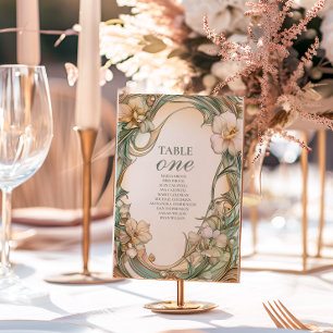 Peach Cream Bloom Hochzeit Tischnummer