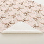 Peach Cream Bow Birthday Sherpadecke (3/4)