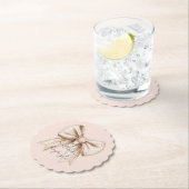 Peach Cream Bow Birthday Untersetzer (Vor Ort)