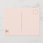 Peach Cream Bow Denken Sie an Sie Postkarte (Rückseite)