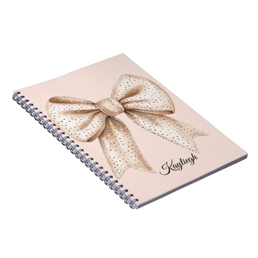 Peach Cream Bow Notizblock (Rechte Seite)
