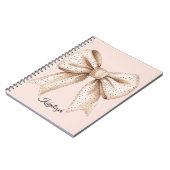 Peach Cream Bow Notizblock (Linke Seite)