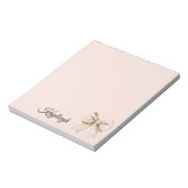 Peach Cream Bow Notizblock (Rotiert)