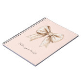 Peach Cream Bow Notizblock (Linke Seite)