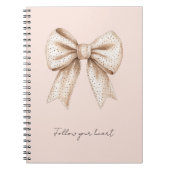 Peach Cream Bow Notizblock (Vorderseite)