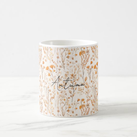 Peach Cream Flowers Kaffeetasse (Mittel)
