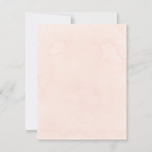 Peach Cream Hydrangeas Brunch & Bubbly Einladung (Rückseite)