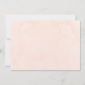 Peach Cream Hydrangeas Tulip Probe Abendessen Einladung (Rückseite)