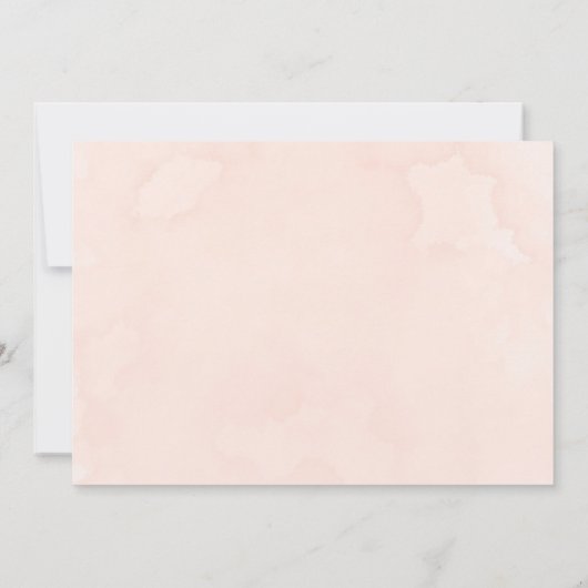 Peach Cream Hydrangeas Tulip Probe Abendessen Einladung (Rückseite)