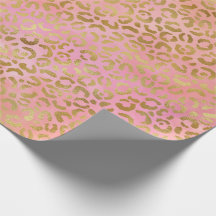 Peach Cream Pink Yellow Leopard Print Gefärbte Kra