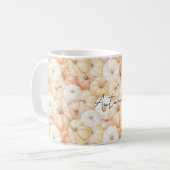 Peach Cream White Orange Pumpkins Kaffeetasse (Vorderseite Links)
