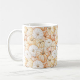 Peach Cream White Orange Pumpkins Kaffeetasse
