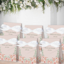 Peach Creme and Sage Green Romantic Floral Garden