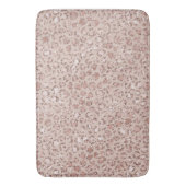 Peach Creme Blush Leopard Print Glitzer Badematte (Vorderseite Vertikal)