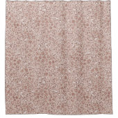 Peach Creme Blush Leopard Print Glitzer Duschvorhang (Vorderseite)