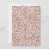 Peach Creme Blush Leopard Print Glitzer Einladung (Rückseite)