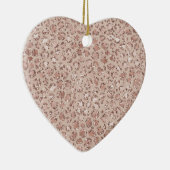 Peach Creme Blush Leopard Print Glitzer Keramik Ornament (Rechts)