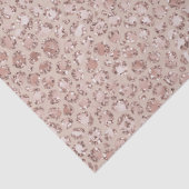 Peach Creme Blush Leopard Print Glitzer Seidenpapier (Detail)